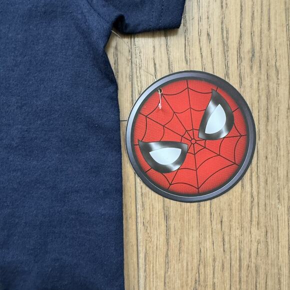 Spider-Man T-shirt Navy With Red Metallic Print Boys NWT Size 3T - Picture 3 of 5